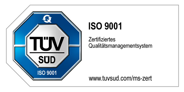 TÜV SÜD Zertifikat ISO 9001